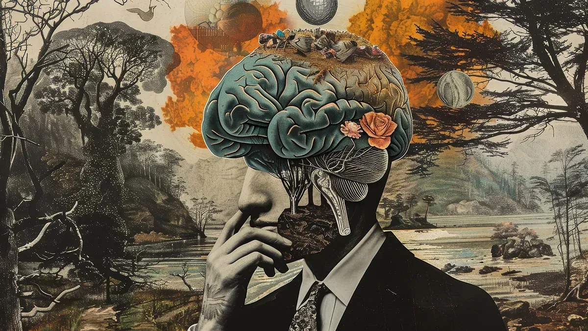 surreal brain illustration