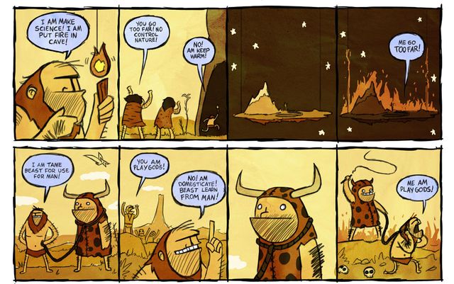 what if cavemen had science fiction?