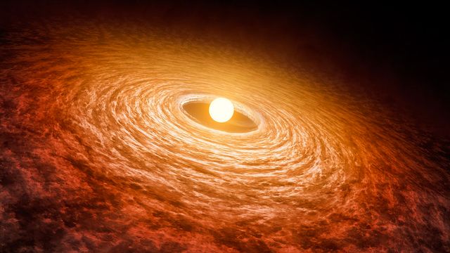 a baby star and a cloud of organic molecules may help us in the search for aliens