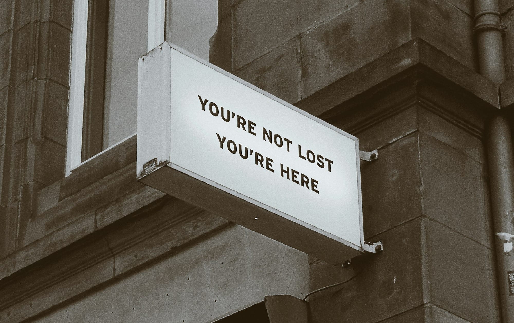 white and black signage