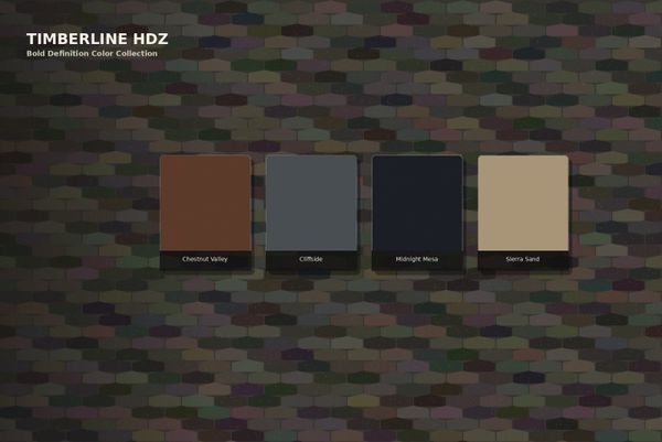 GAF Timberline HDZ Bold Definition shingle colors