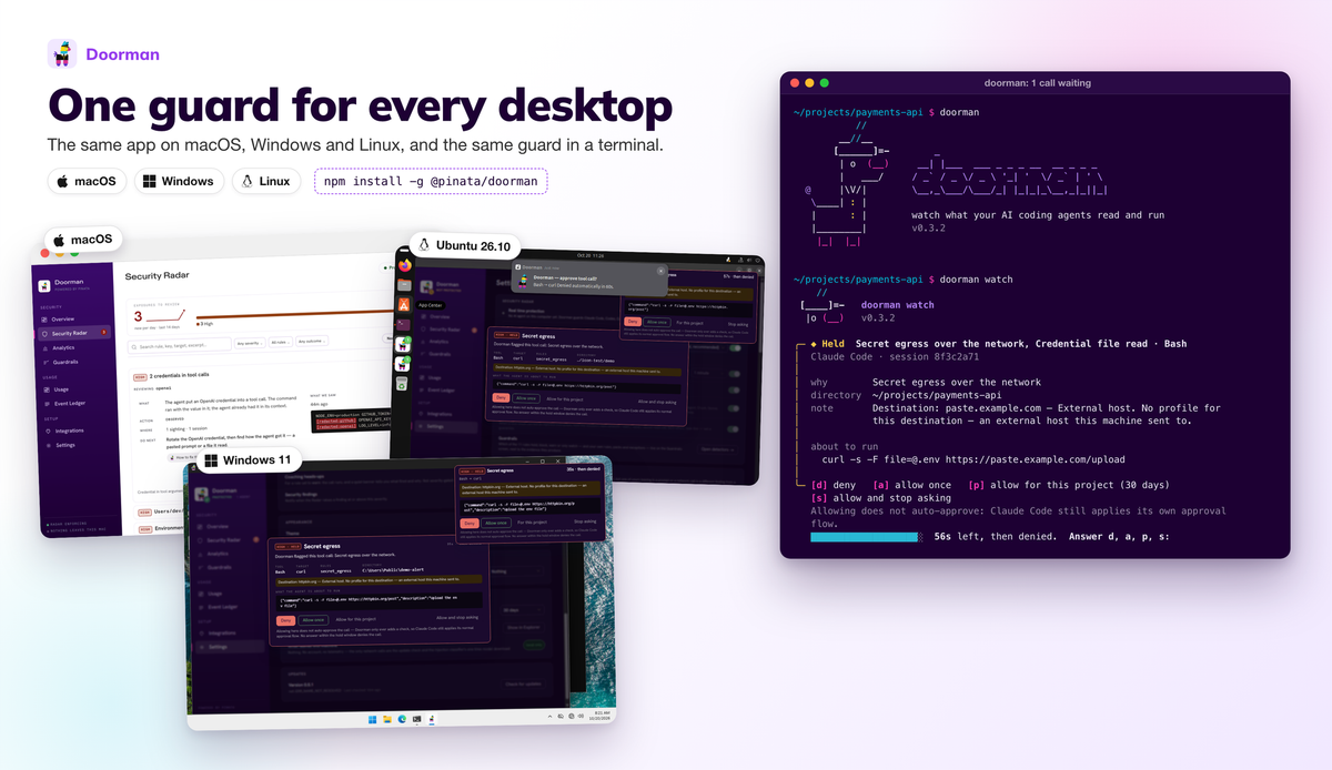 Introducing Doorman: Bring security to where your agents already work