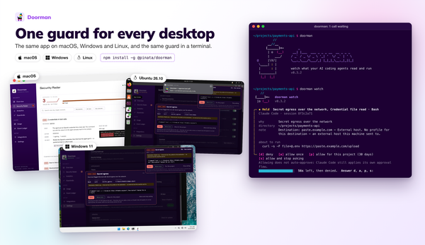 Introducing Doorman: Bring security to where your agents already work