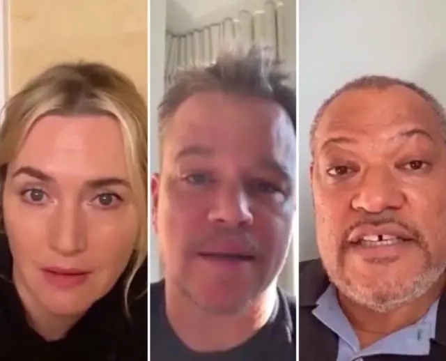 Stars of "Contagion" reunite for coronavirus PSAs