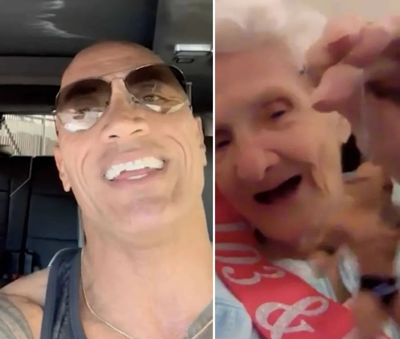 The Rock Sends Birthday Love to 103-Year-Old Superfan, "Grandma Grover"