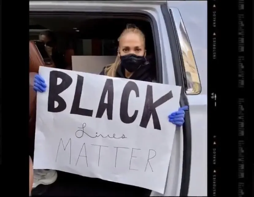 JLo attends Black Lives Matter protest (Photo: @Jlo/Instagram stories)