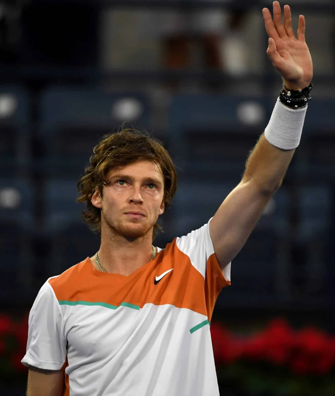Tennis Star Andrey Rublev of Russia Writes "No War Please" on Camera After Dubai Victory