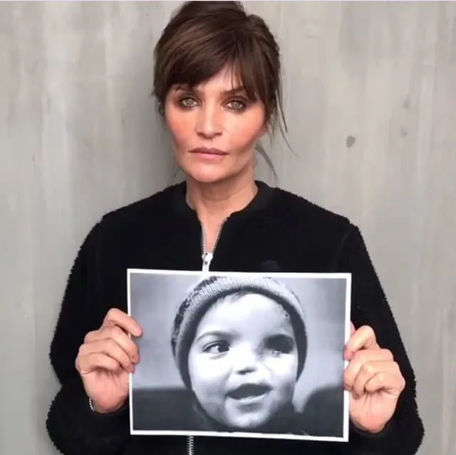 Helena Christensen in a still from the #IWillNotForgetYou campaign