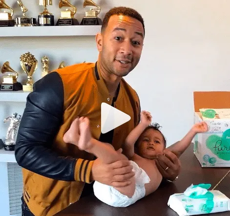 John Legend supporting the new "Love the Change" initiative by Pampers