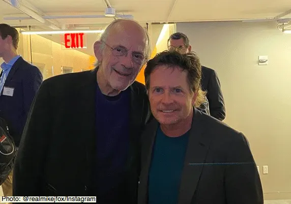 Christopher Lloyd and Michael J. Fox reunite for Parkinson's Disease fundraiser (Photo: @realmikejfox/Instagram)