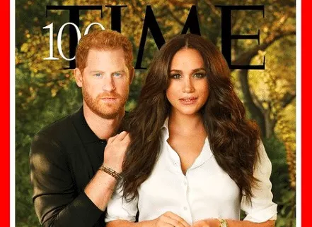 Harry and Meghan on the cover of TIME's 100 Most Influential People Issue 2021.