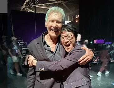 Harrison Ford & 'Indiana Jones' Co-star Ke Huy Quan Reunite!