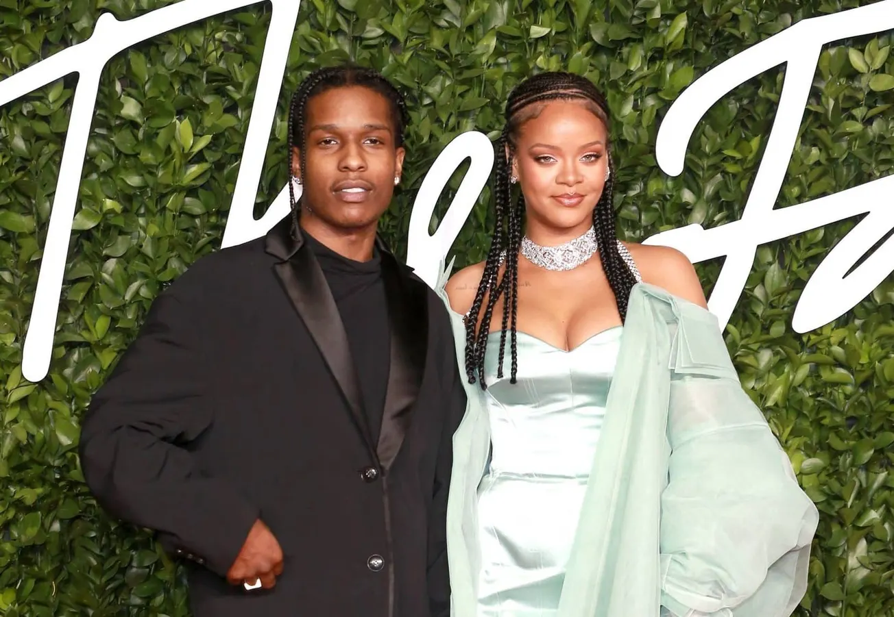 Rza Mayers news: ASAP Rocky with Rihanna at a press event.