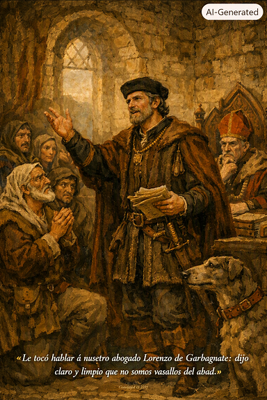 Abogado Lorenzo de Garbagnate defendiendo a los limontinos