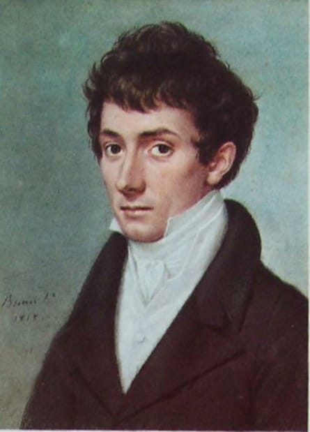 Tommaso Grossi / Retrato juvenil de Tommaso Grossi, figura destacada del romanticismo lombardo.