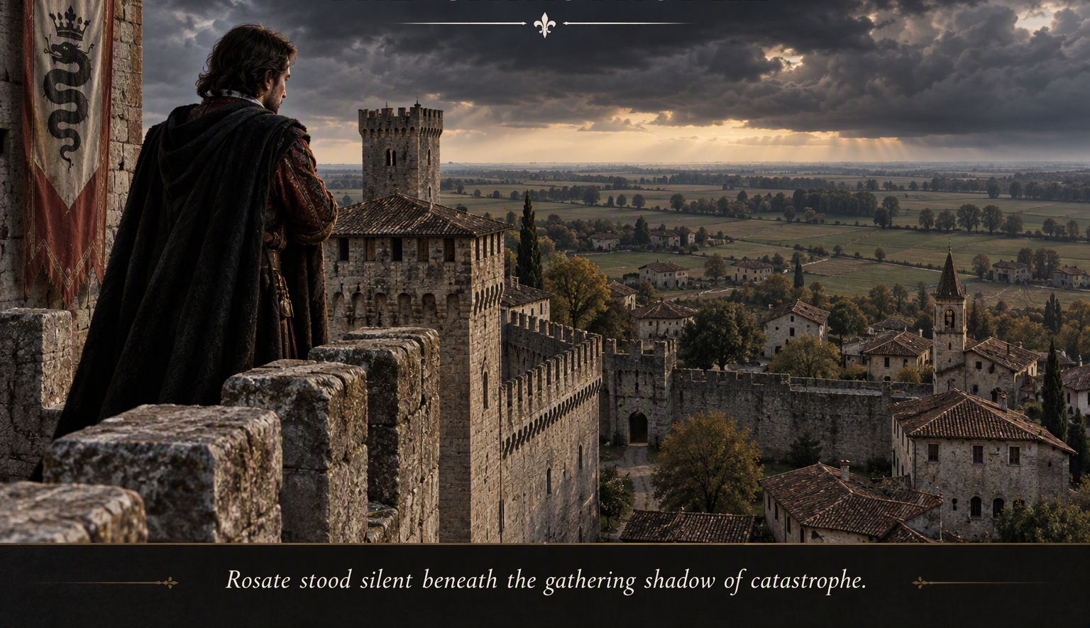 he came out upon the leads of a lofty tower