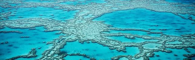 Great Barrier Reef from the air, Queensland, Australia