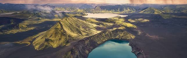 Hnausapollur Crater Lake, Landmannalaugar, Iceland