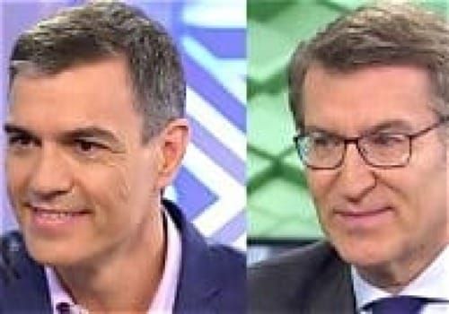 Pedro Sanchez y Alberto Núñez Feijóo