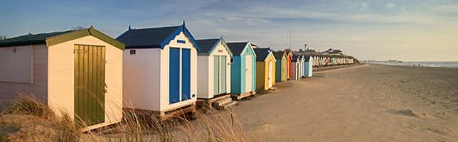 Beach Cabins in Southwold, Suffolk, England