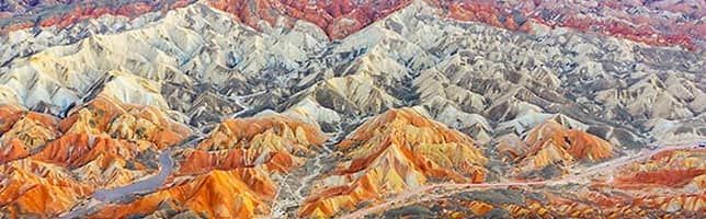 Zhangye National Geopark, in Gansu (China)