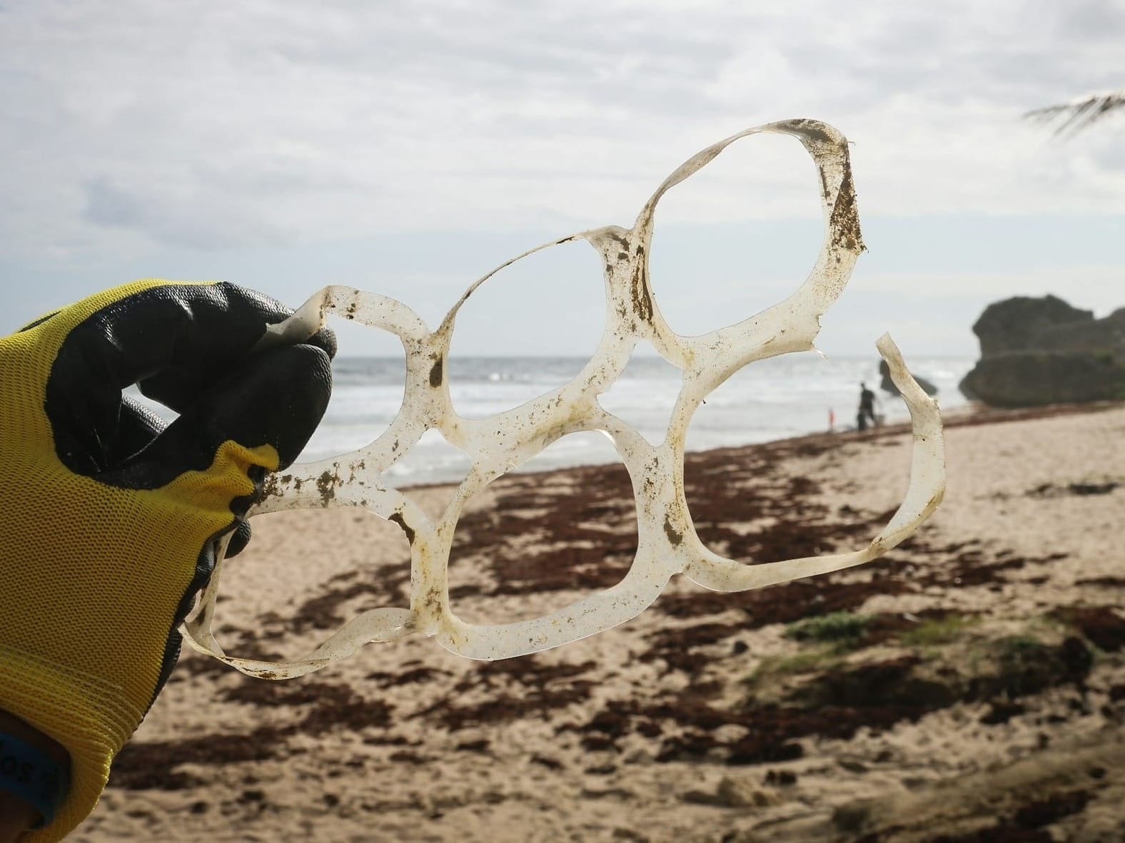 a person holding a kite on a beach