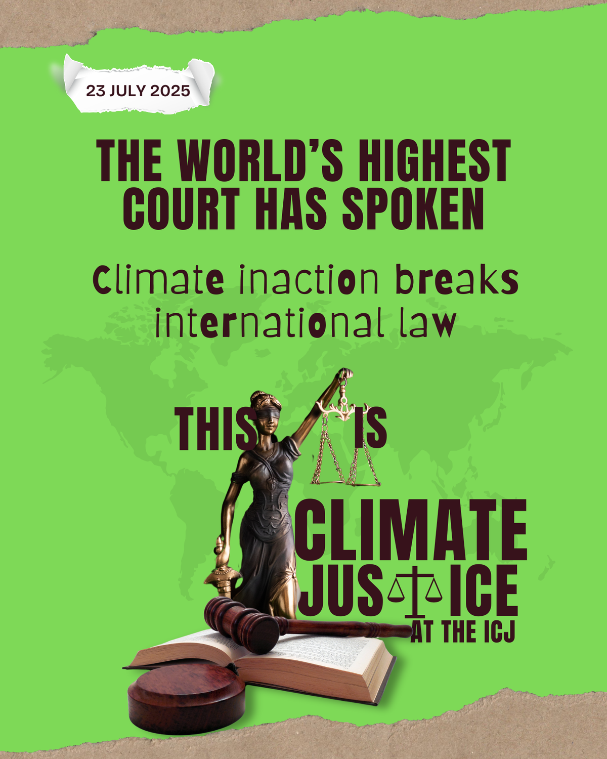 Climate history made at the world's highest court by 27 students