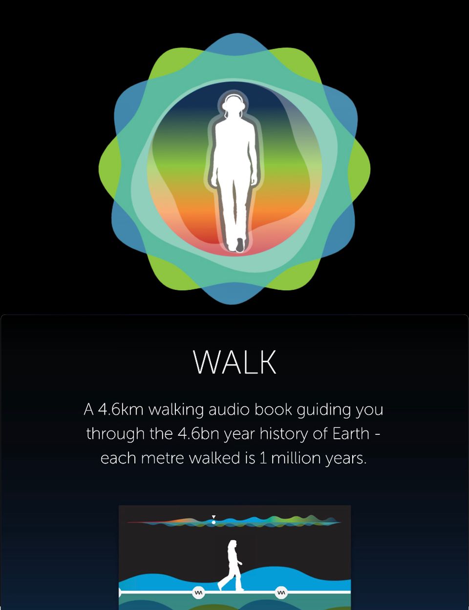 The award-winning Deep Time Walk is a ground-breaking tool enabling anyone, anywhere to take a walking audio history of our planet.