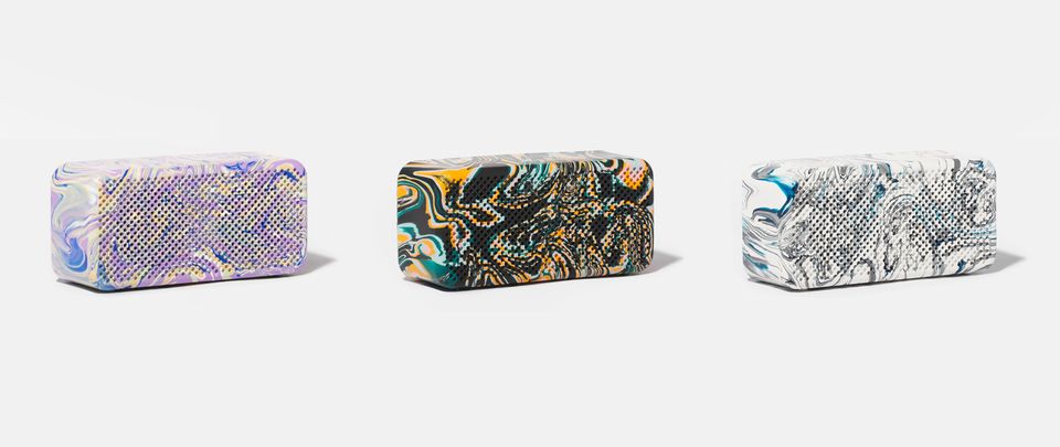 Speakers powered by re-used e-bike batteries