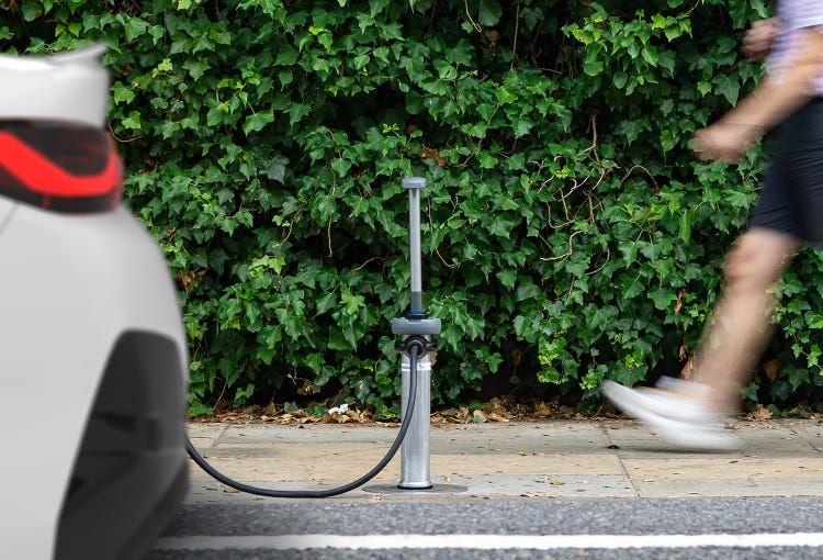 Electric Vehicle charging points that 'disappear when not in use'