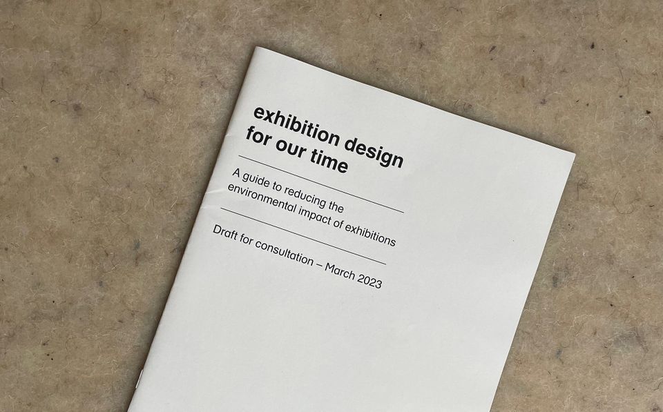 Guide to designing exhibitions with a low environmental impact, for designers and museums