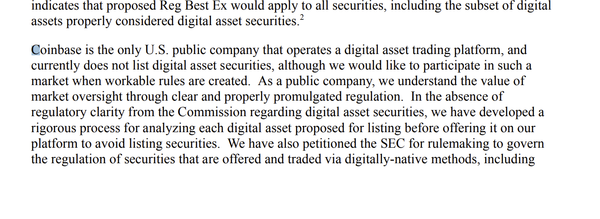 coinbase petitions the SEC on broker dealer rules and Digital asset Securities