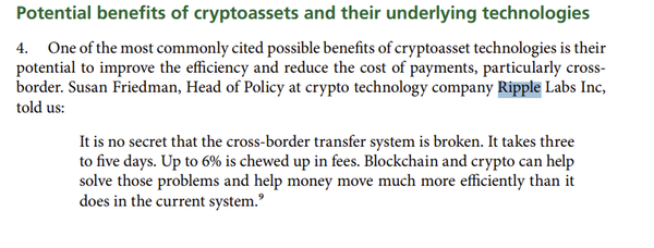 UK Parliament quotes Susan Friedman for potential benefits of crypto assets