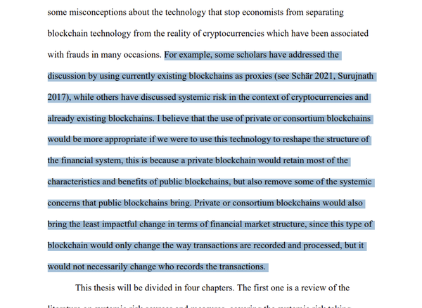 PHDs recommending infrastructure be private and permissioned like R3 (this is why i hold quant)