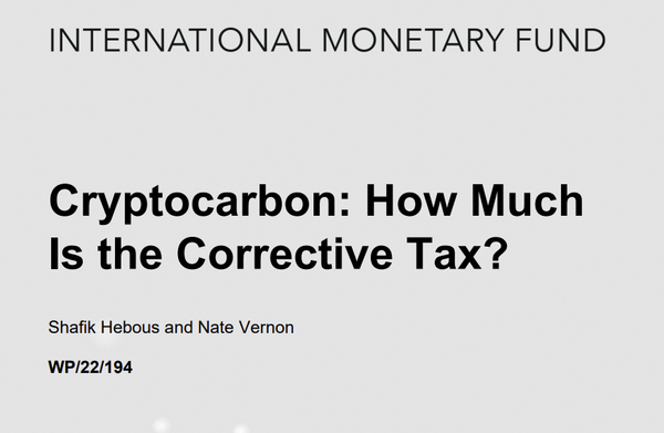 IMF strikes back!  Paper against btc mining