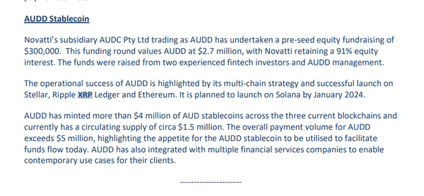 Novatti AUDD STABLECOIN