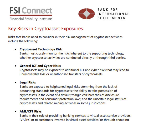 BIS - Key Risks in Cryptoasset Exposures