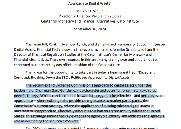 CATO institute criticizes Gary Gensler