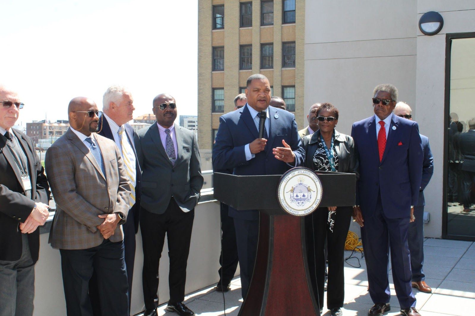 Mayor Marty Small Sr. announces tax decrease for FY2023 budget. Image source: City of Atlantic City