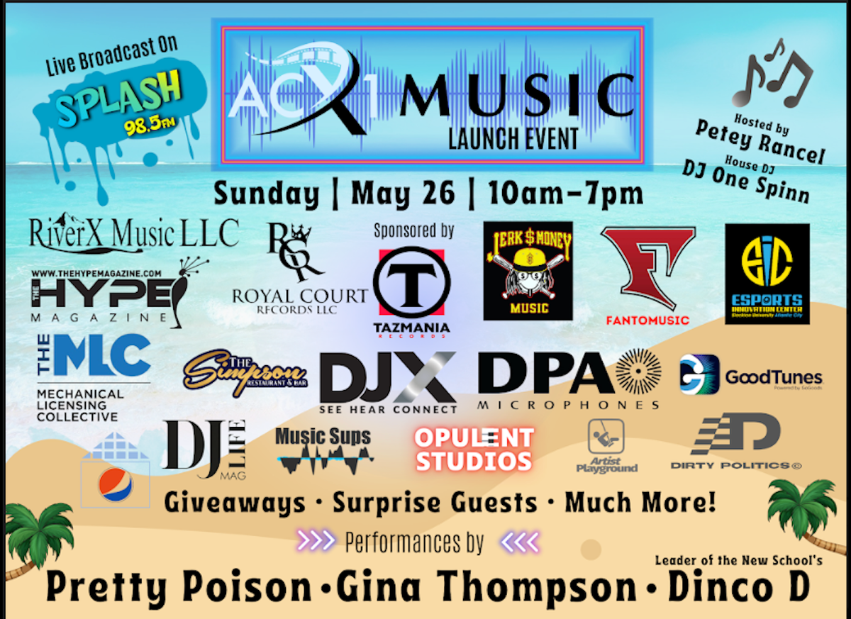 Free Concert and Live DJs in Atlantic City to Celebrate the Launch of ACX1 Studios' Music Division