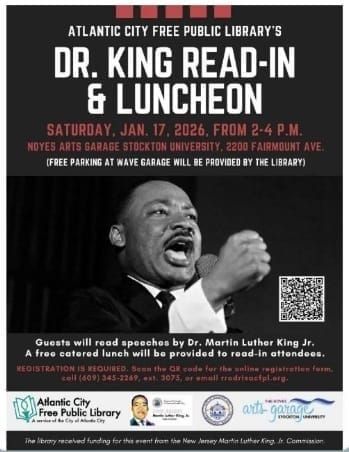 Atlantic City Free Public Library to Host 11th Annual Dr. Martin Luther King Jr. Read-In and Luncheon Jan. 17