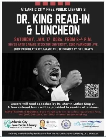 Atlantic City Free Public Library to Host 11th Annual Dr. Martin Luther King Jr. Read-In and Luncheon Jan. 17