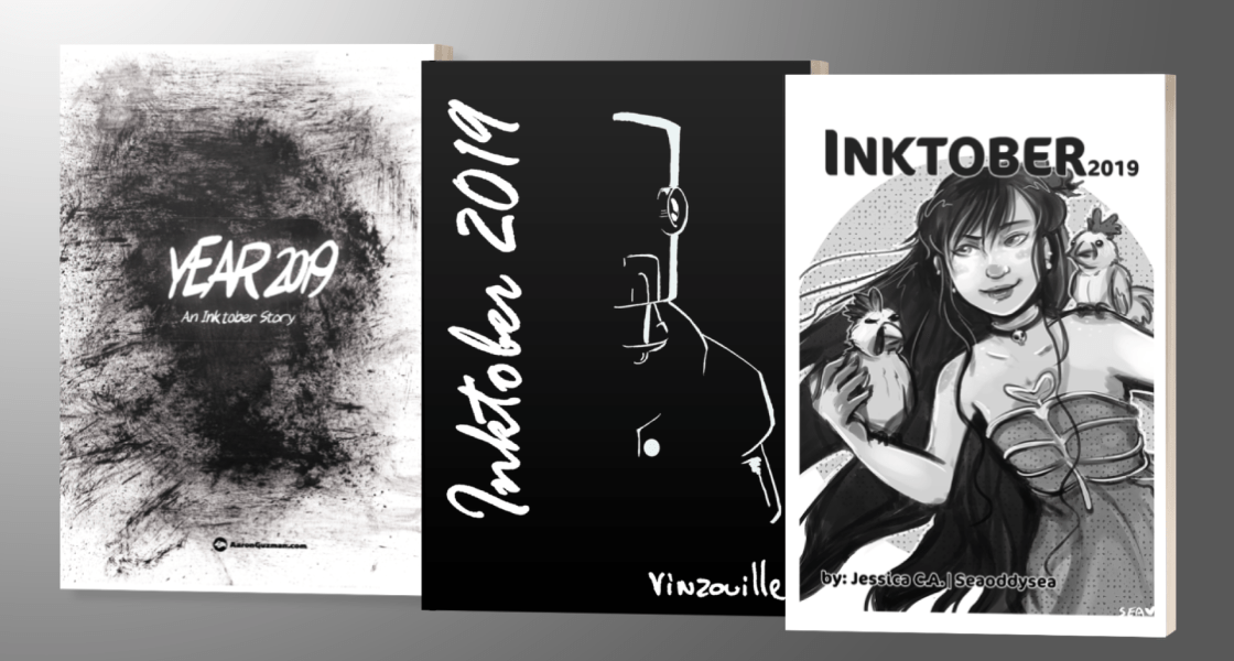 Inktober Book collection from the Lulu Bookstore