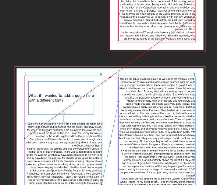 Inserting an unlinked text box for unique content