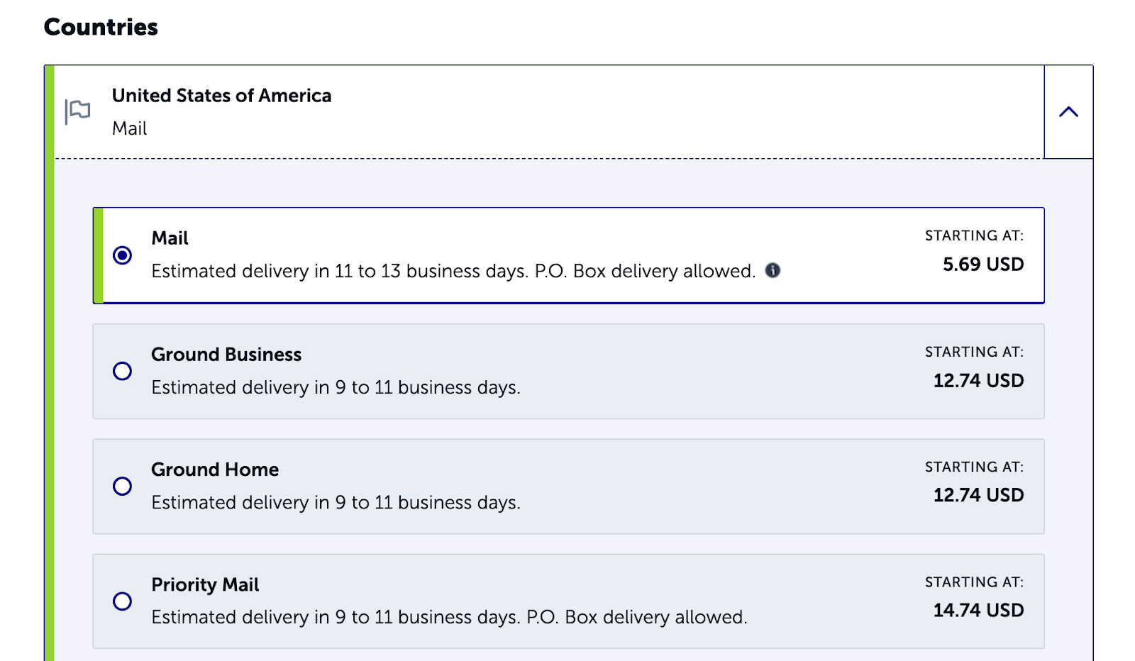 Selecting shipping methods based on the nation, part of the Order Import process