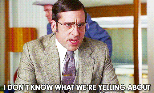 GIF from the film Anchorman featuring Steve Carroll