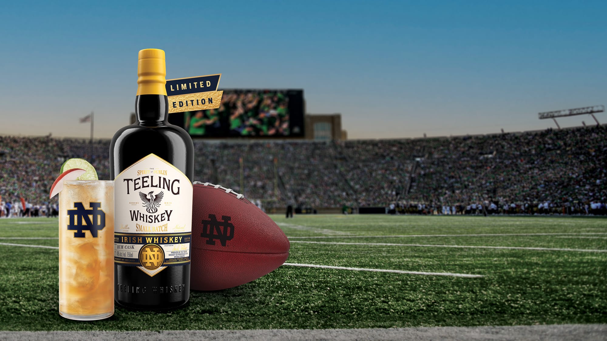 Teeling, Notre Dame Collab on Limited Edition Bottle