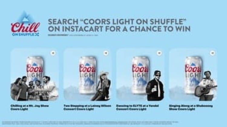 Coors Light Announces New Chill on Shuffle' Music Platform