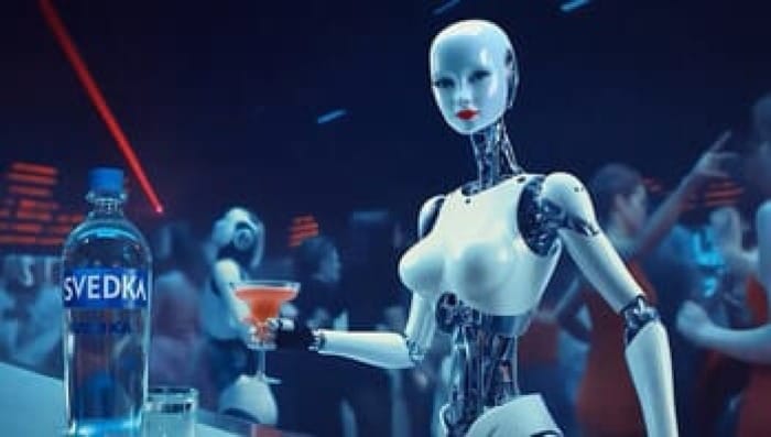Svedka Robot is Back,  Picking Up Bar Tabs