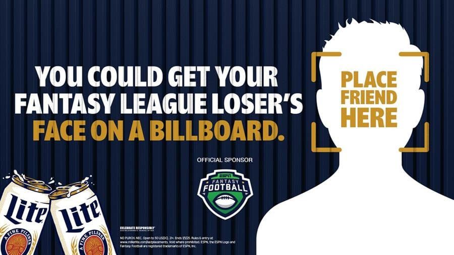 Your Fantasy League Loser's Face Could Be on a Billboard post image